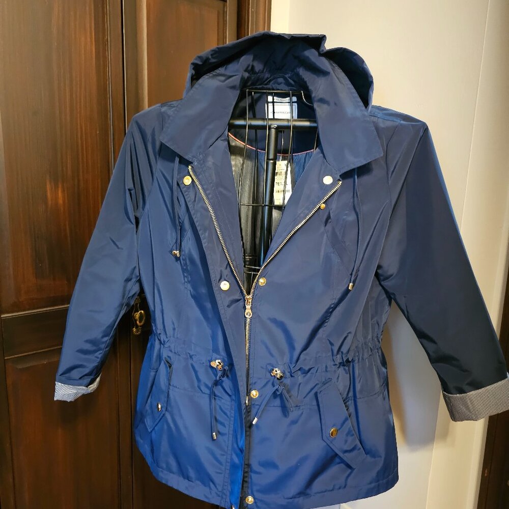 Charter Club Rain Jacket Navy, PXL